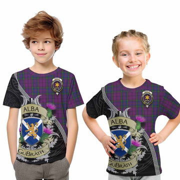 Wardlaw Tartan Family Crest Kid T-Shirt Lion Rampant Royal Thistle Shield Celtic Inspired Youth XL Size14 - Tartan Vibes Clothing
