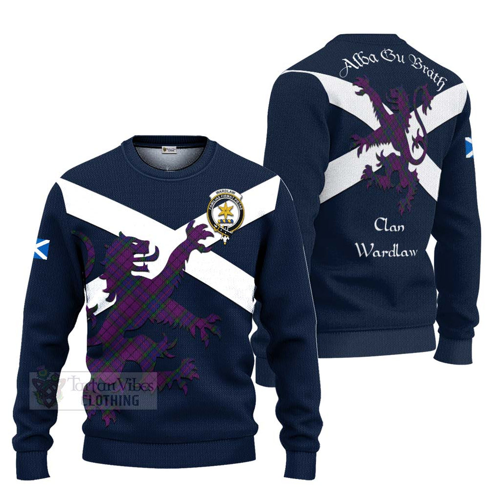 Tartan Vibes Clothing Wardlaw Tartan Lion Rampant Knitted Sweater – Proudly Display Your Heritage with Alba Gu Brath and Clan Name