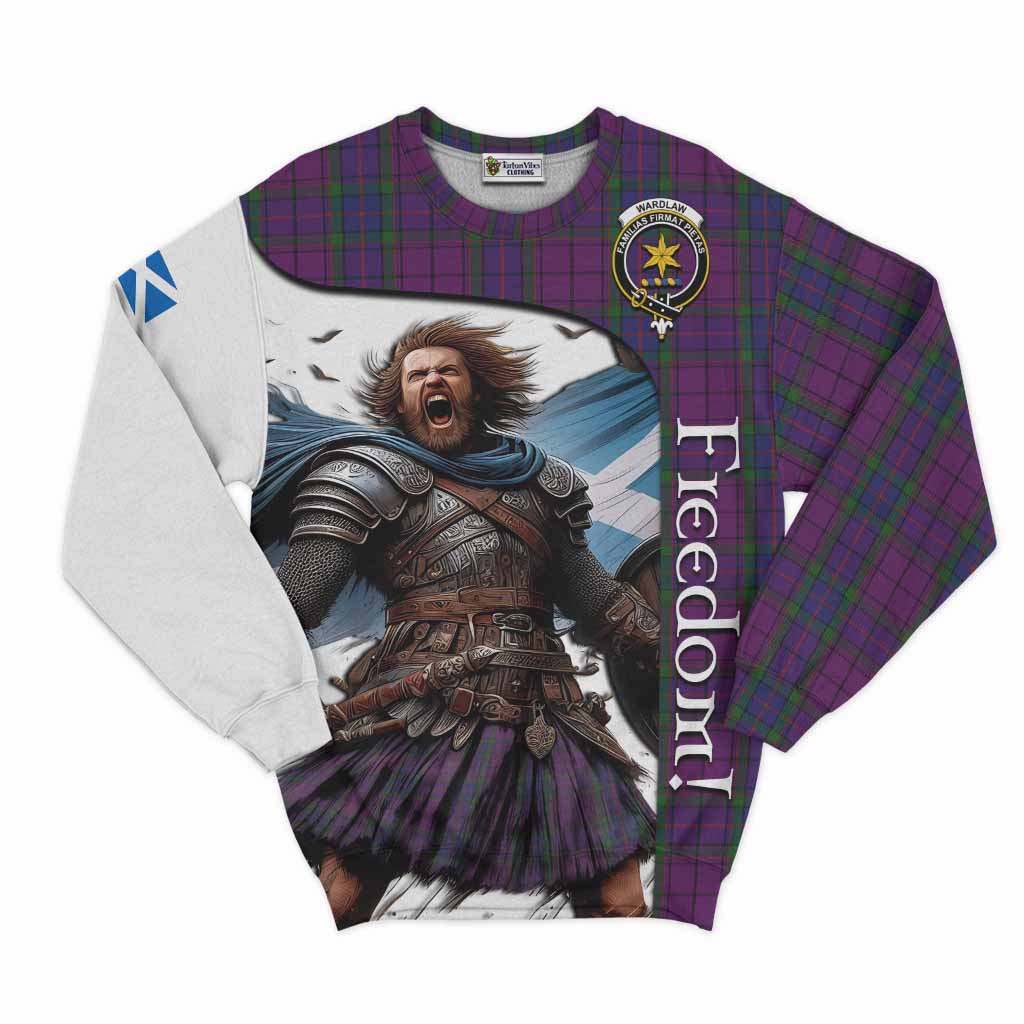 Tartan Vibes Clothing Wardlaw Crest Tartan Sweatshirt Inspired by the Freedom of Scottish Warrior