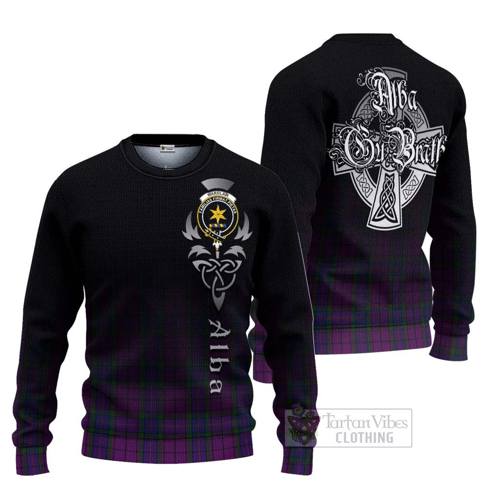 Tartan Vibes Clothing Wardlaw Tartan Knitted Sweater Featuring Alba Gu Brath Family Crest Celtic Inspired