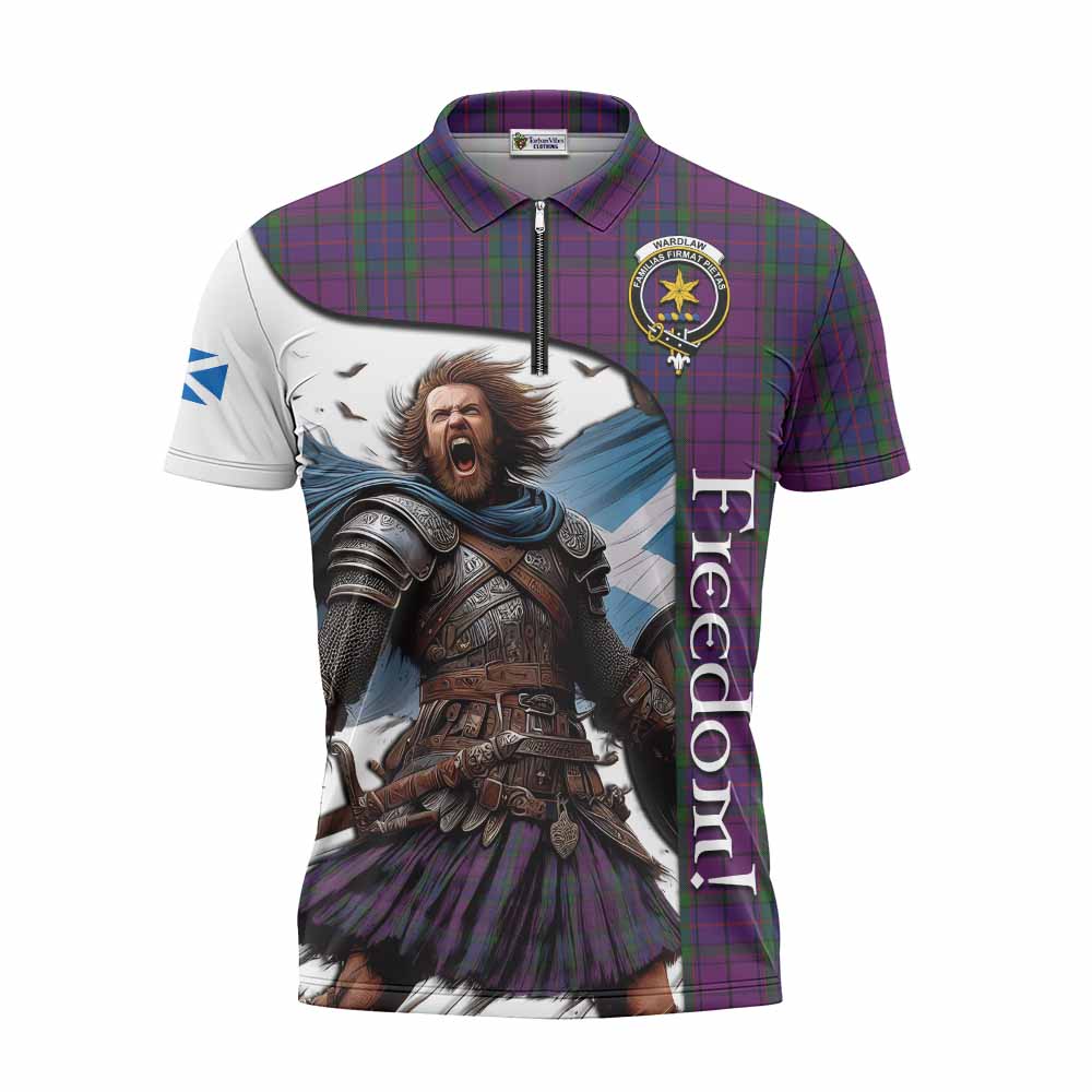 Tartan Vibes Clothing Wardlaw Crest Tartan Zipper Polo Shirt Inspired by the Freedom of Scottish Warrior