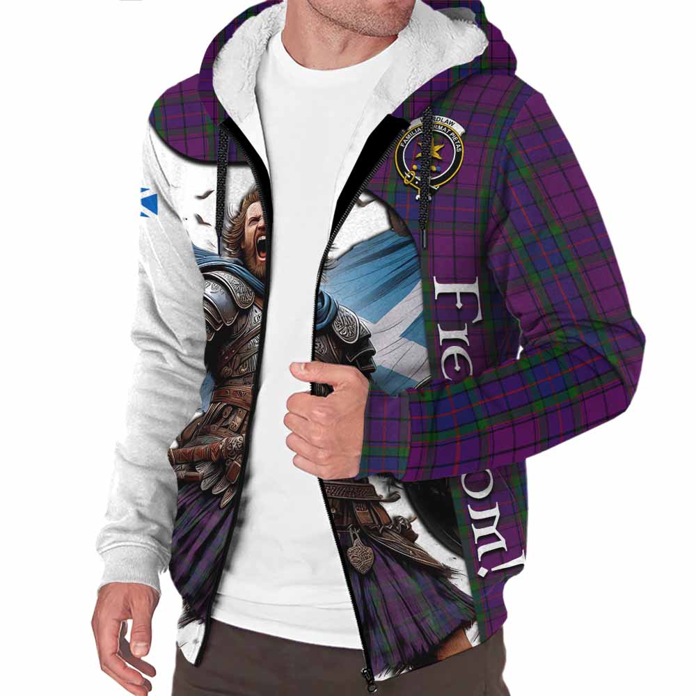 Tartan Vibes Clothing Wardlaw Crest Tartan Sherpa Hoodie Inspired by the Freedom of Scottish Warrior