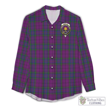 Wardlaw Tartan Women's Casual Shirt with Family Crest