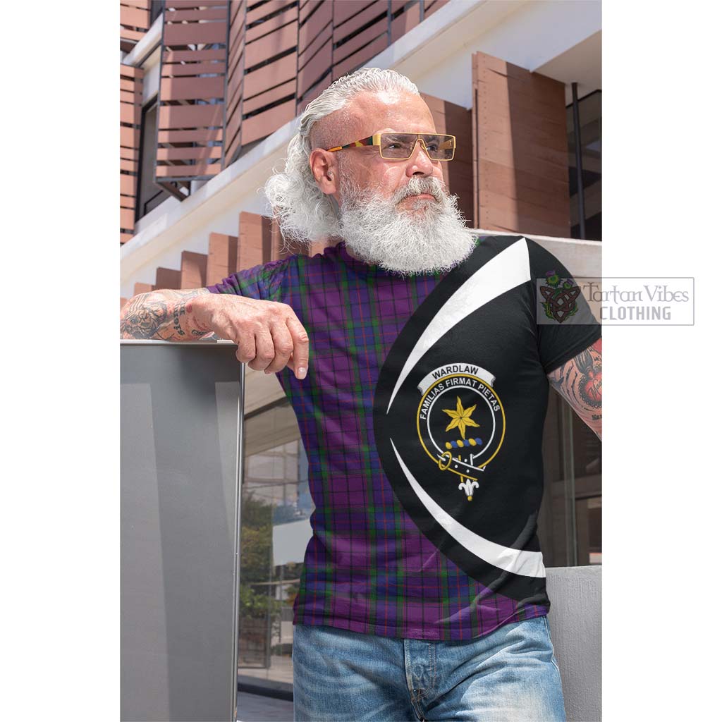 Tartan Vibes Clothing Wardlaw Tartan Cotton T-shirt with Family Crest Circle Style