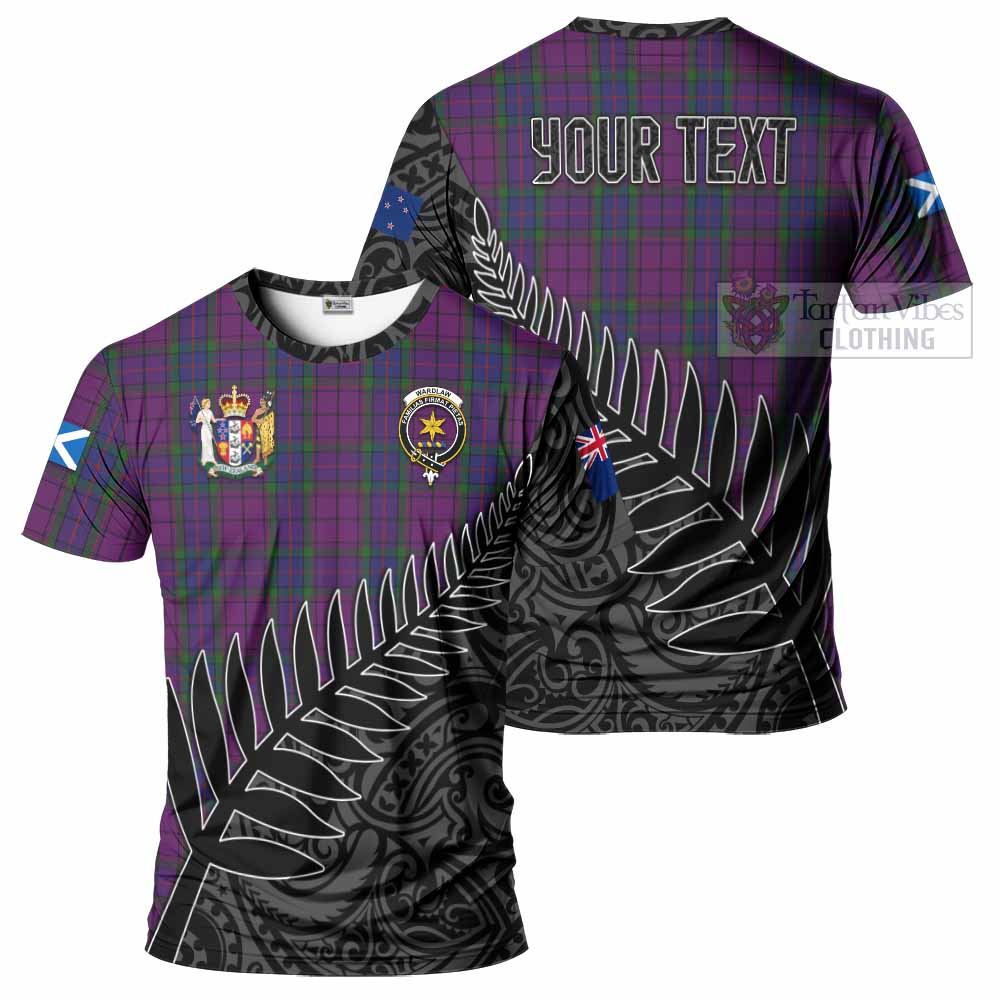 Tartan Vibes Clothing Wardlaw Crest Tartan T-Shirt with New Zealand Silver Fern Half Style