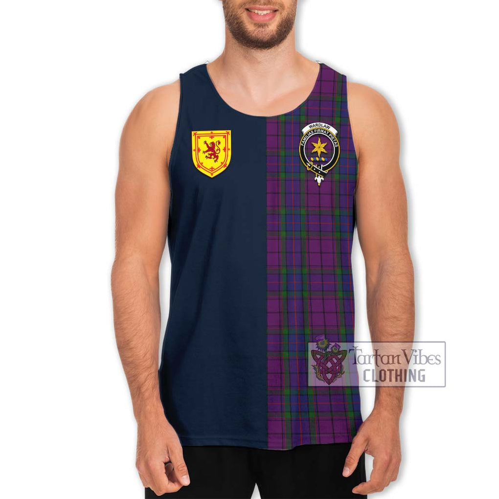 Tartan Vibes Clothing Wardlaw Tartan Men's Tank Top with Scottish Lion Royal Arm Half Style