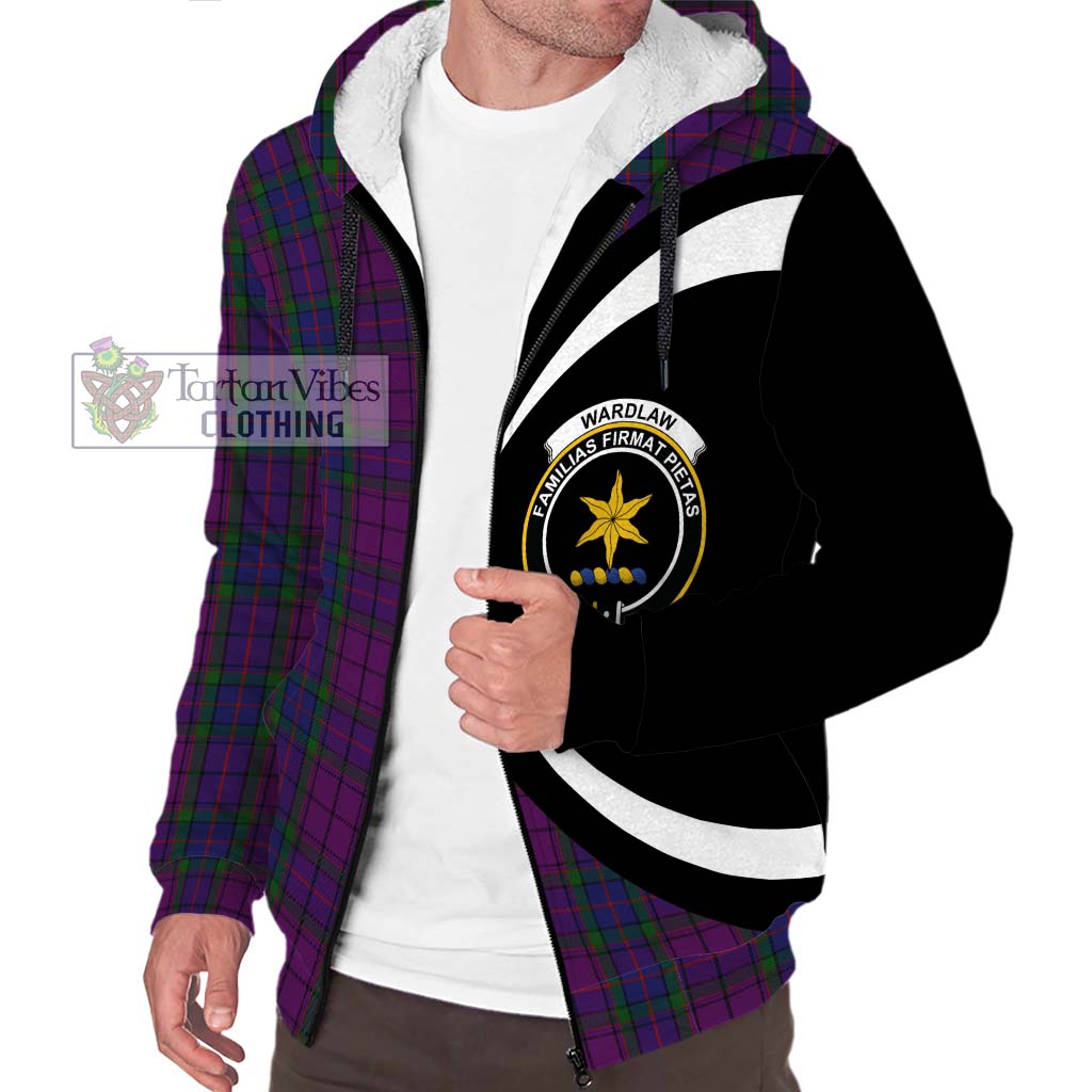 Wardlaw Tartan Sherpa Hoodie with Family Crest Circle Style Unisex S - Tartan Vibes Clothing