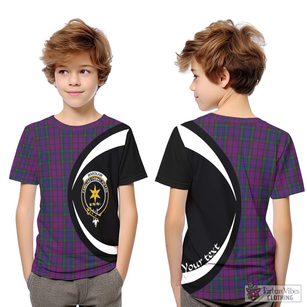 Wardlaw Tartan Kid T-Shirt with Family Crest Circle Style Youth XL Size14 - Tartan Vibes Clothing