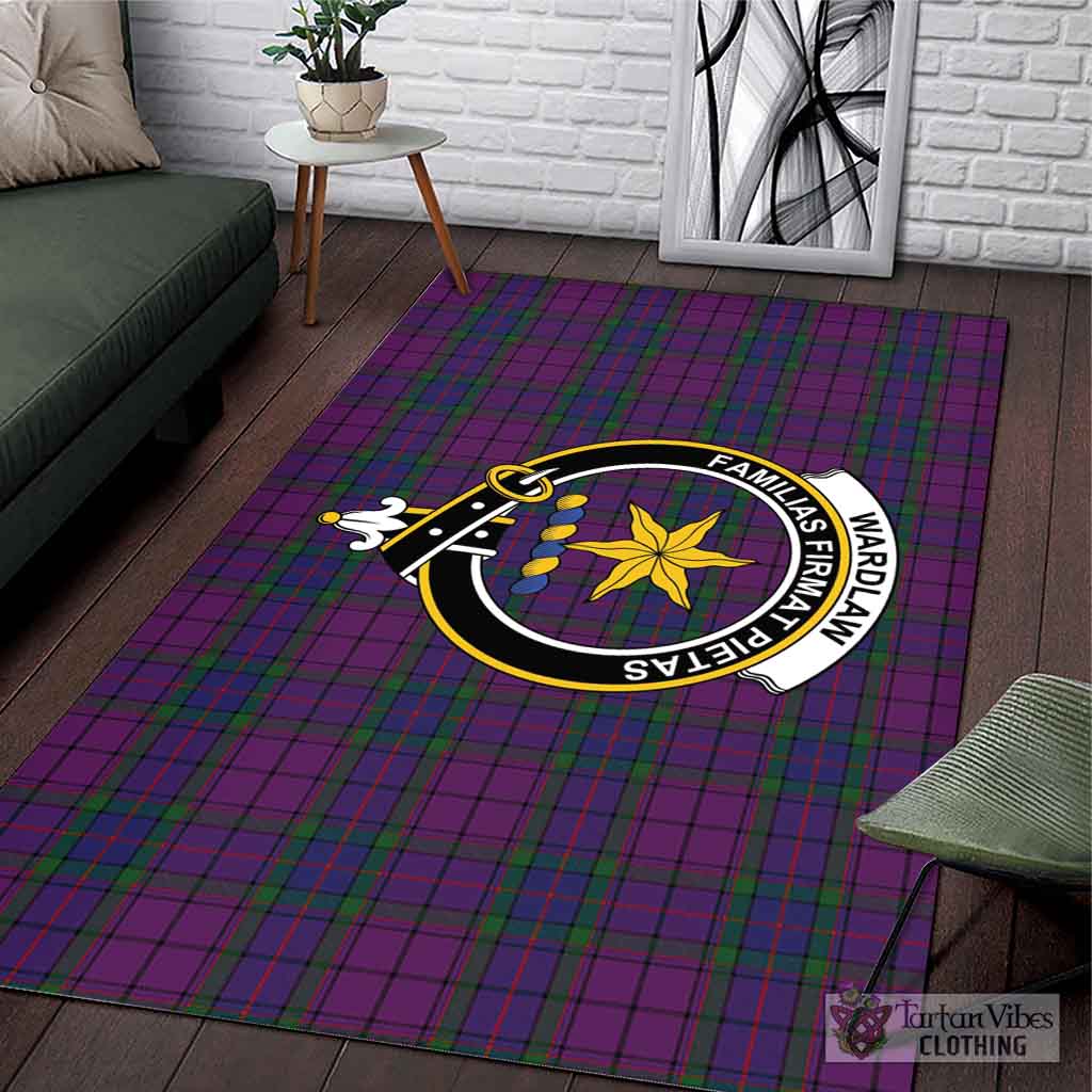 Tartan Vibes Clothing Wardlaw Tartan Area Rug with Family Crest