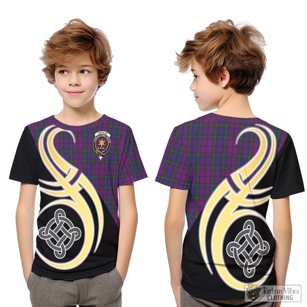 Wardlaw Tartan Kid T-Shirt with Family Crest and Celtic Symbol Style Youth XL Size14 - Tartan Vibes Clothing