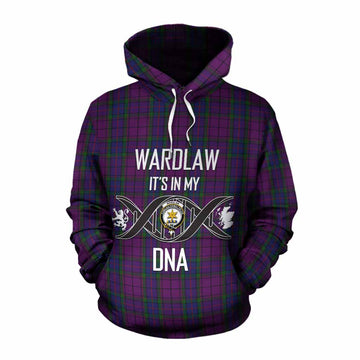 Wardlaw Tartan Cotton Hoodie with Family Crest DNA In Me Style