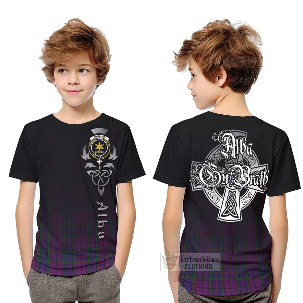 Tartan Vibes Clothing Wardlaw Tartan Kid T-Shirt Featuring Alba Gu Brath Family Crest Celtic Inspired