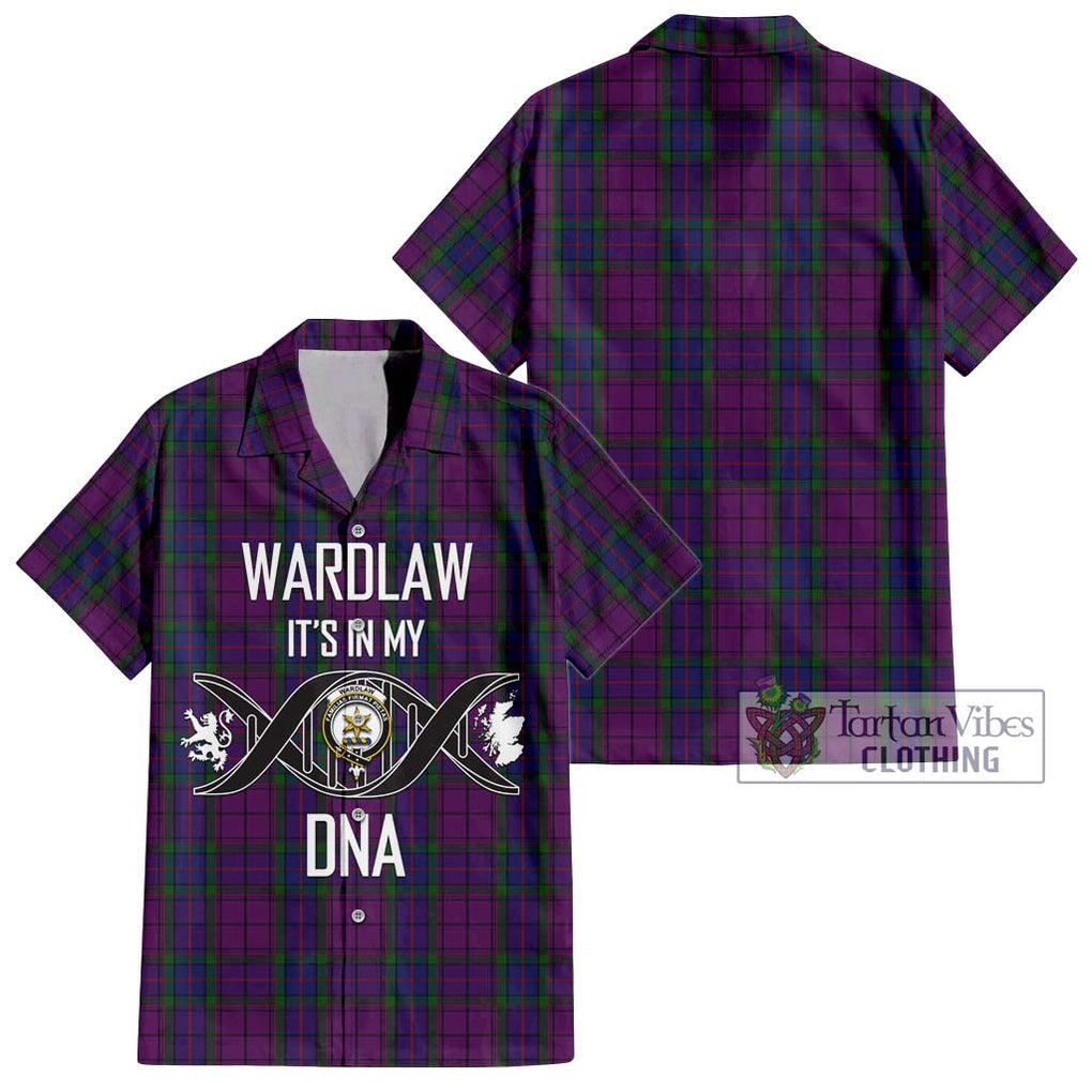 Wardlaw Tartan Short Sleeve Button Shirt with Family Crest DNA In Me Style Kid - Tartanvibesclothing Shop