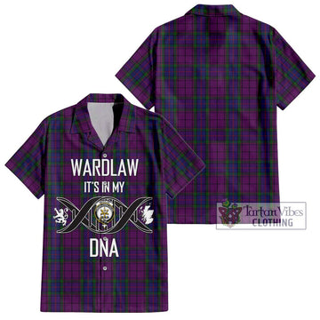 Wardlaw Tartan Short Sleeve Button Shirt with Family Crest DNA In Me Style