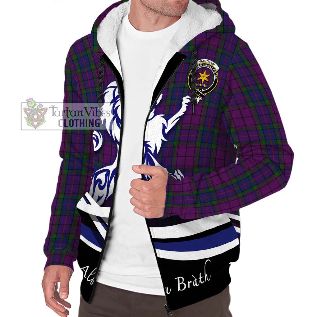 Wardlaw Tartan Sherpa Hoodie with Alba Gu Brath Regal Lion Emblem Unisex S - Tartanvibesclothing Shop