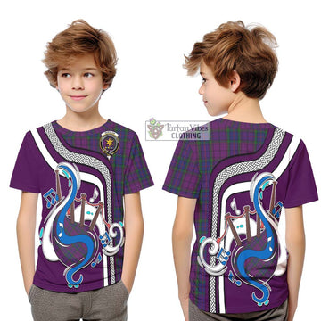 Wardlaw Tartan Kid T-Shirt with Epic Bagpipe Style