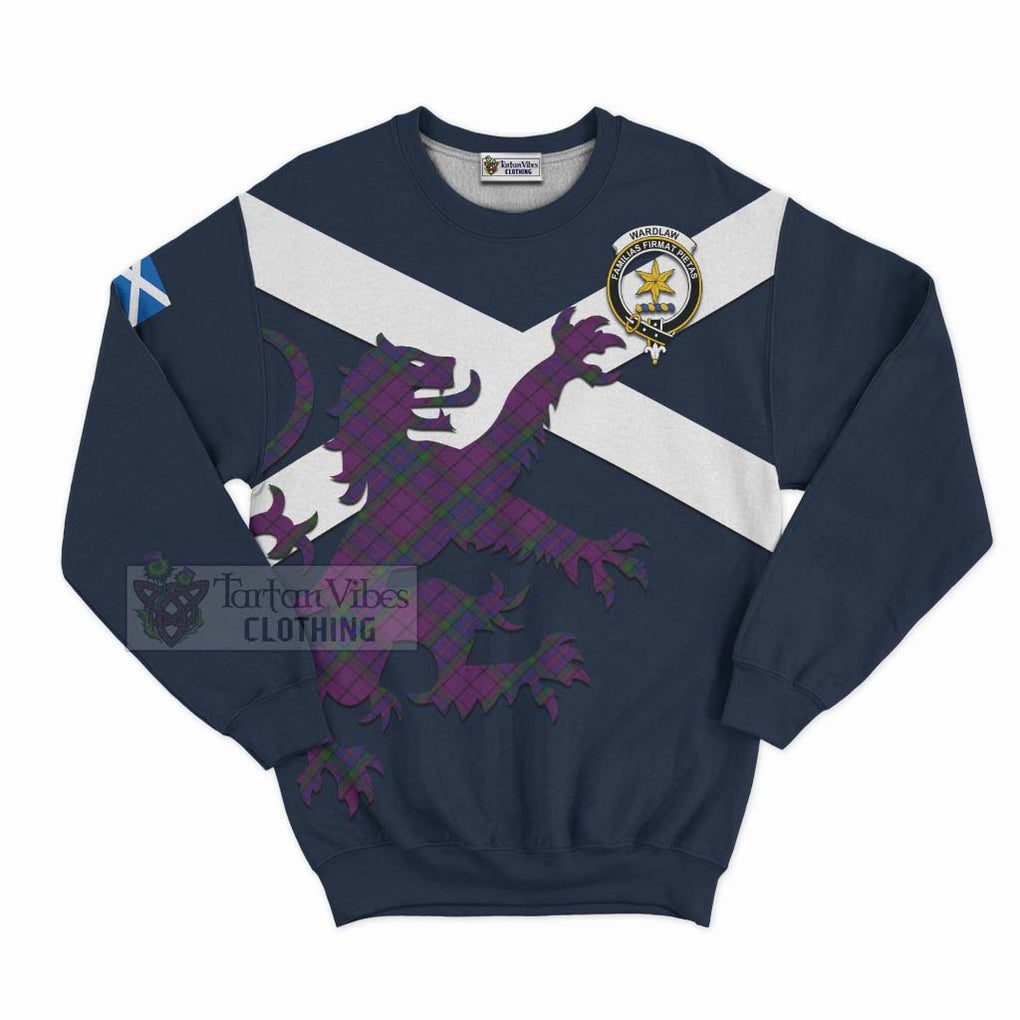 Tartan Vibes Clothing Wardlaw Tartan Lion Rampant Sweatshirt – Proudly Display Your Heritage with Alba Gu Brath and Clan Name