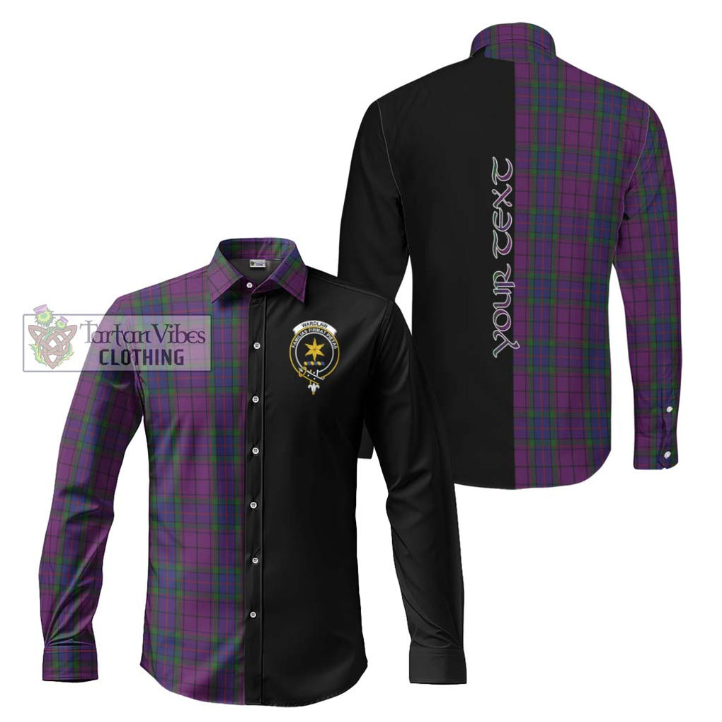 Wardlaw Tartan Long Sleeve Button Shirt with Family Crest and Half Of Me Style Men's Shirt S - Tartanvibesclothing Shop