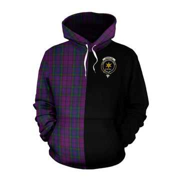 Wardlaw Tartan Cotton Hoodie with Family Crest and Half Of Me Style