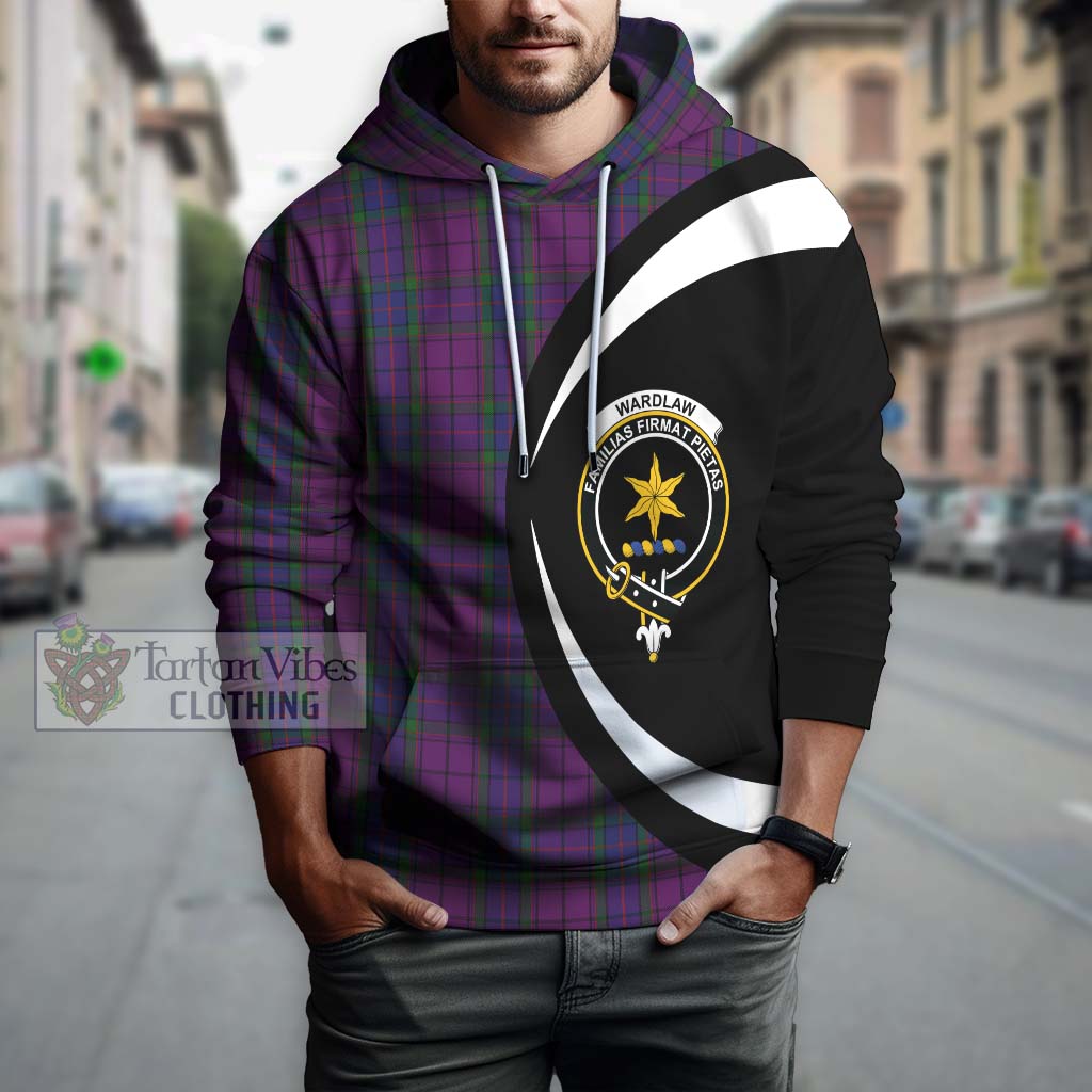 Wardlaw Tartan Hoodie with Family Crest Circle Style Zip Hoodie - Tartan Vibes Clothing