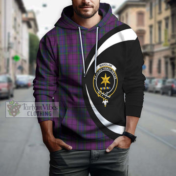 Wardlaw Tartan Hoodie with Family Crest Circle Style