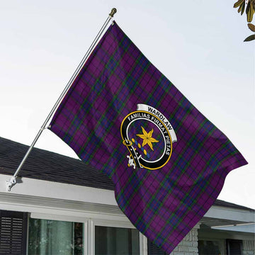 Wardlaw Tartan House Flag with Family Crest