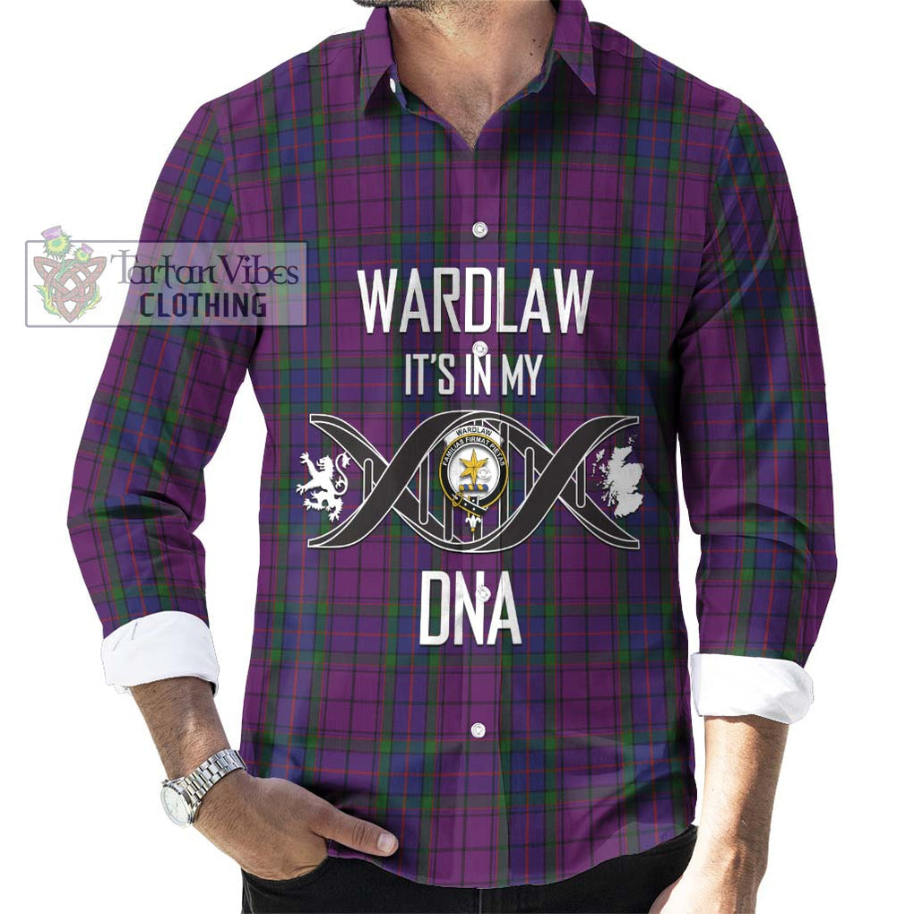 Wardlaw Tartan Long Sleeve Button Shirt with Family Crest DNA In Me Style Men's Shirt S - Tartanvibesclothing Shop