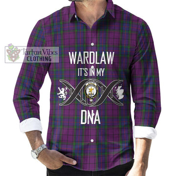 Wardlaw Tartan Long Sleeve Button Shirt with Family Crest DNA In Me Style