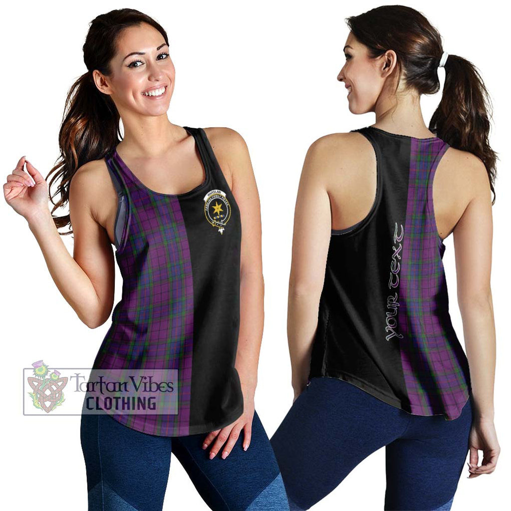 Wardlaw Tartan Women's Racerback Tanks with Family Crest and Half Of Me Style 4XL - Tartanvibesclothing Shop