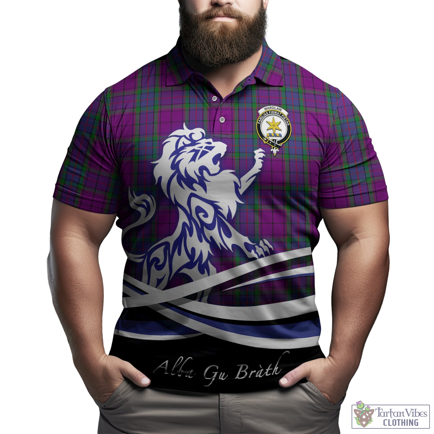wardlaw-tartan-polo-shirt-with-alba-gu-brath-regal-lion-emblem