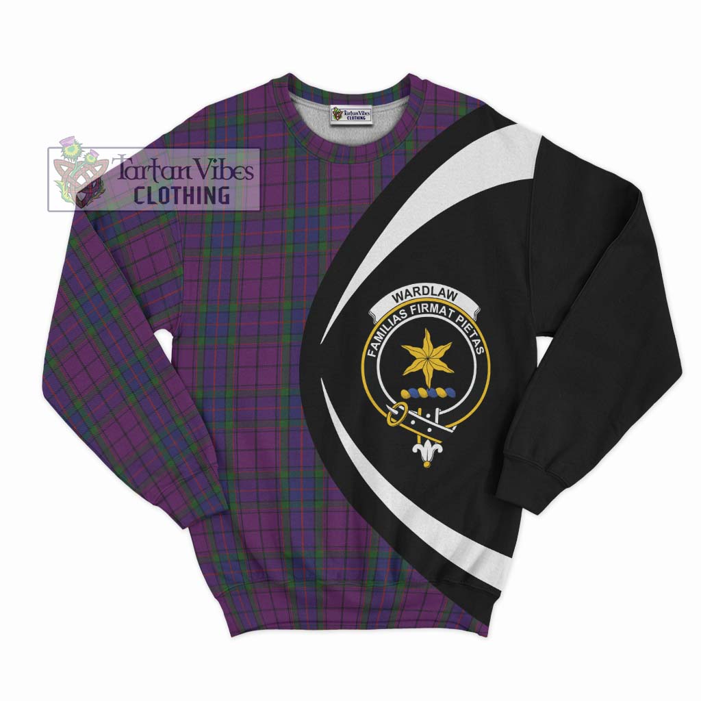 Wardlaw Tartan Sweatshirt with Family Crest Circle Style Unisex - Tartan Vibes Clothing