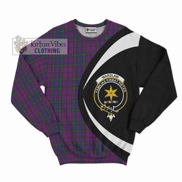 Wardlaw Tartan Sweatshirt with Family Crest Circle Style