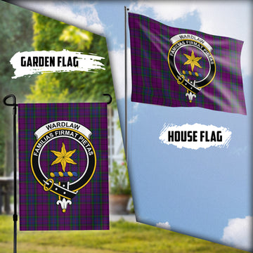 Wardlaw Tartan Flag with Family Crest
