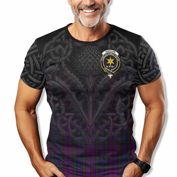 Wardlaw Tartan T-Shirt with Family Crest Celtic Thistle Vibes