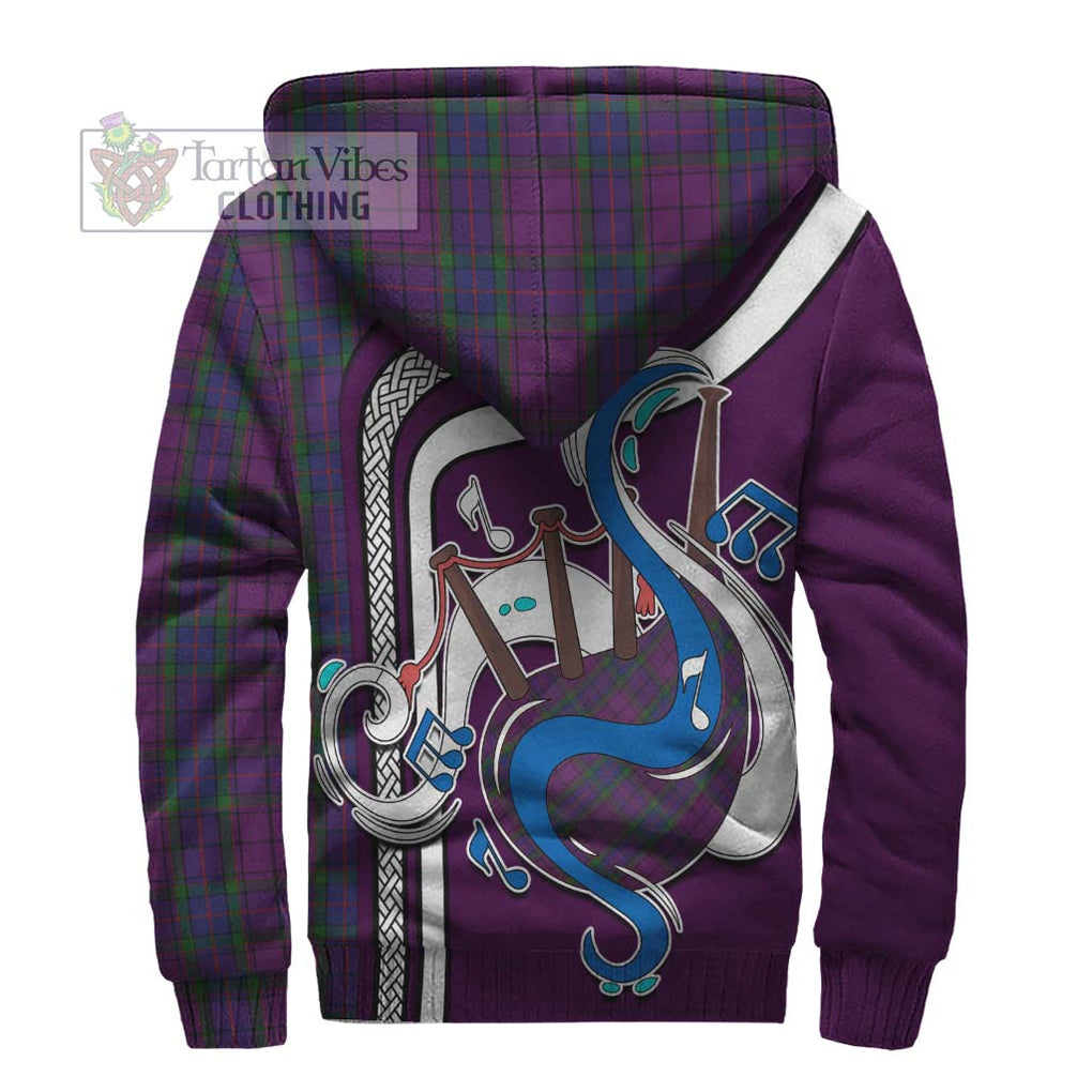 Wardlaw Tartan Sherpa Hoodie with Epic Bagpipe Style - Tartanvibesclothing Shop