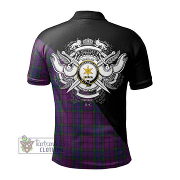 Wardlaw Tartan Polo Shirt with Family Crest and Military Logo Style