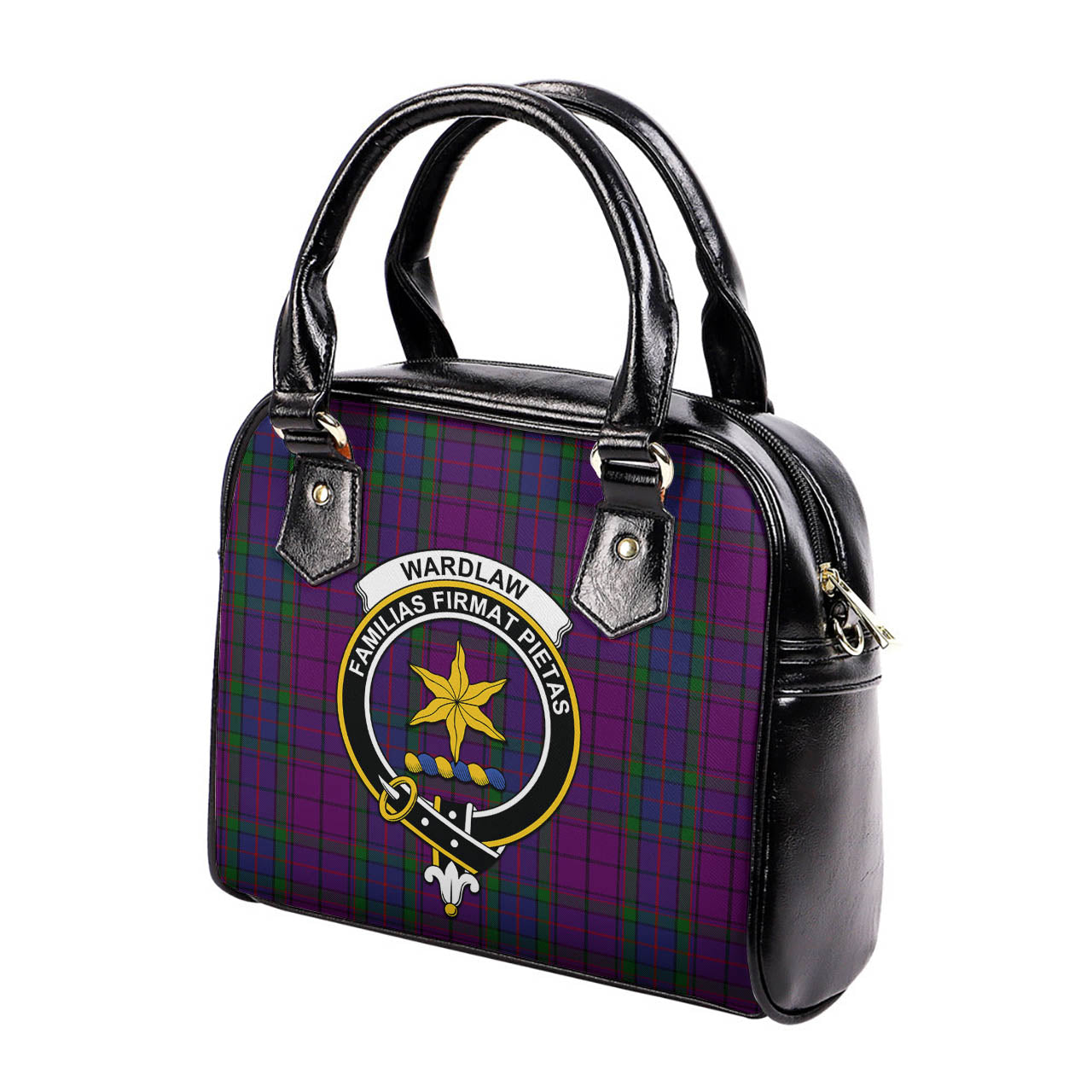 Wardlaw Tartan Shoulder Handbags with Family Crest - Tartanvibesclothing