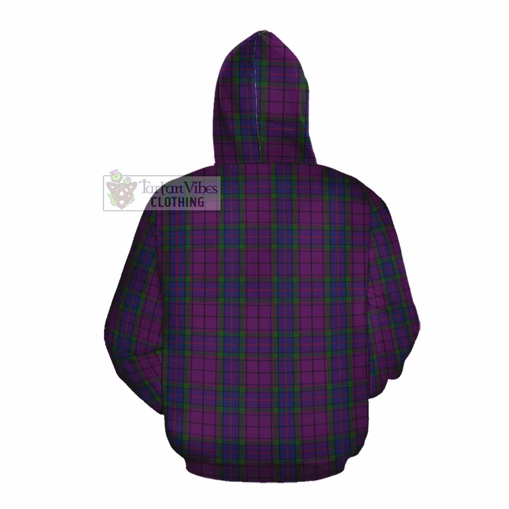 Tartan Vibes Clothing Wardlaw Tartan Cotton Hoodie with Family Crest DNA In Me Style