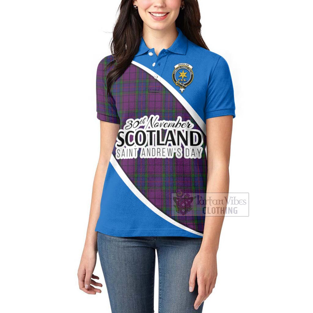 Tartan Vibes Clothing Wardlaw Family Crest Tartan Women's Polo Shirt Celebrate Saint Andrew's Day in Style