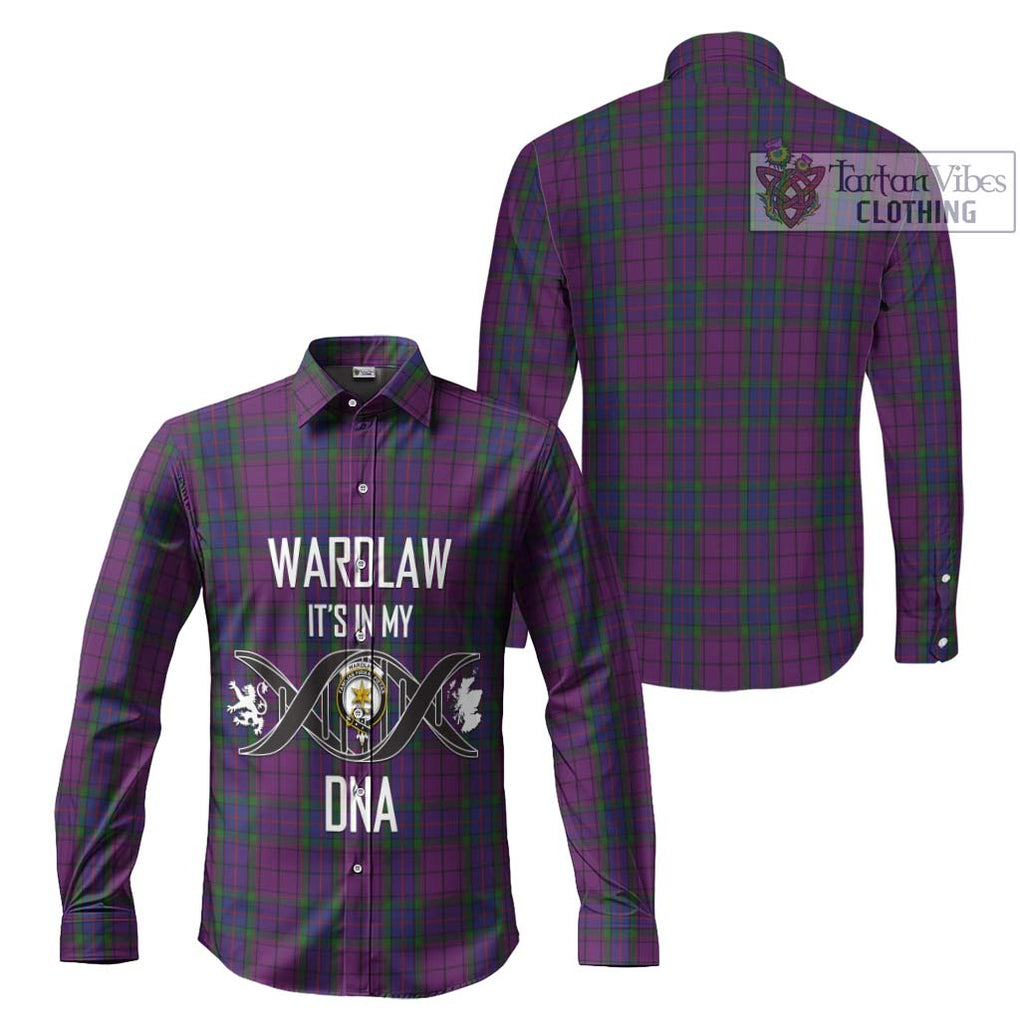 Wardlaw Tartan Long Sleeve Button Shirt with Family Crest DNA In Me Style Men's Shirt - Tartanvibesclothing Shop