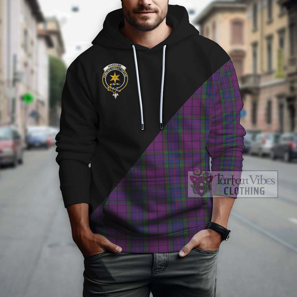 Wardlaw Tartan Hoodie with Family Crest and Military Logo Style - Tartanvibesclothing Shop