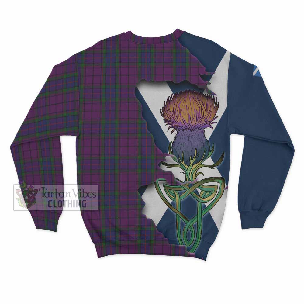 Wardlaw Tartan Family Crest Sweatshirt Scottish Thistle Celtic Inspired - Tartan Vibes Clothing