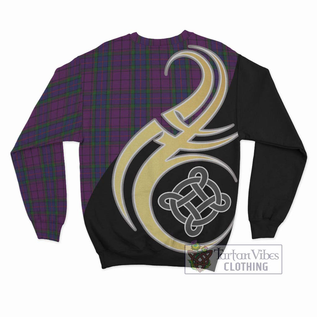 Wardlaw Tartan Sweatshirt with Family Crest and Celtic Symbol Style - Tartan Vibes Clothing