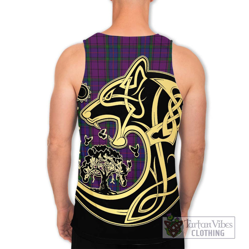 Wardlaw Tartan Men's Tank Top with Family Crest Celtic Wolf Style - Tartan Vibes Clothing