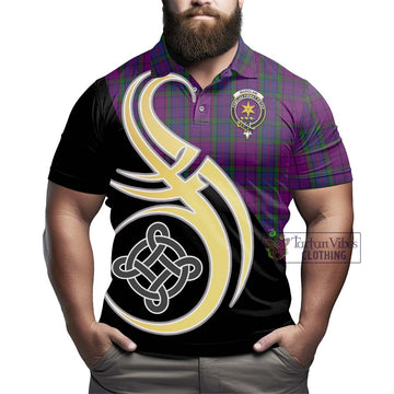 Wardlaw Tartan Polo Shirt with Family Crest and Celtic Symbol Style