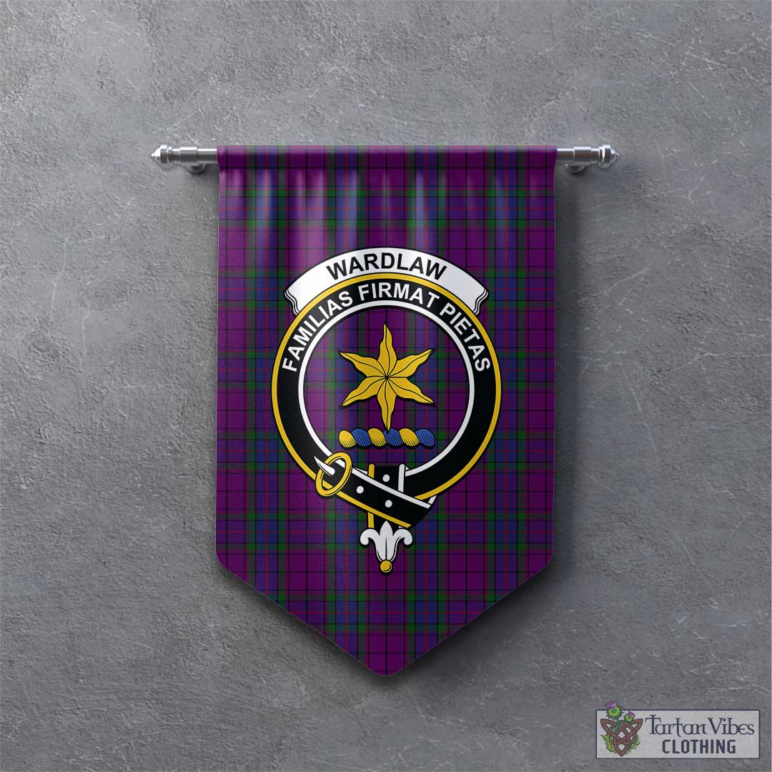 Tartan Vibes Clothing Wardlaw Tartan Gonfalon, Tartan Banner with Family Crest