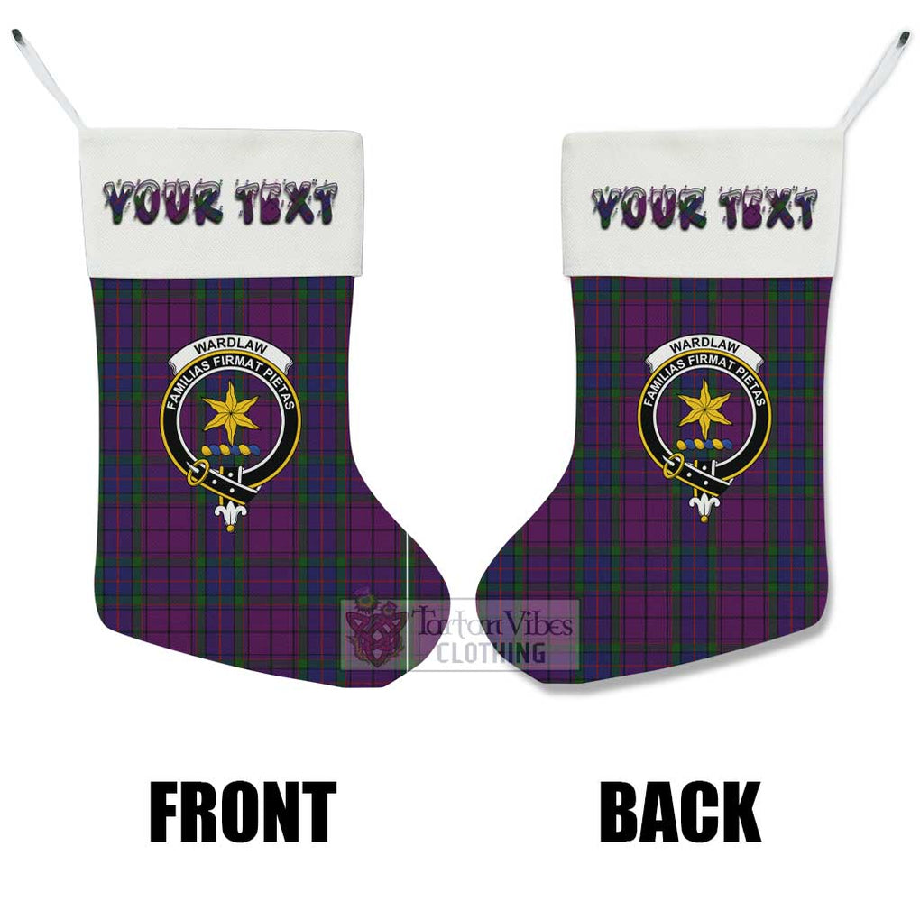 Tartan Vibes Clothing Wardlaw Tartan Family Crest Christmas Stocking with Personalized Text