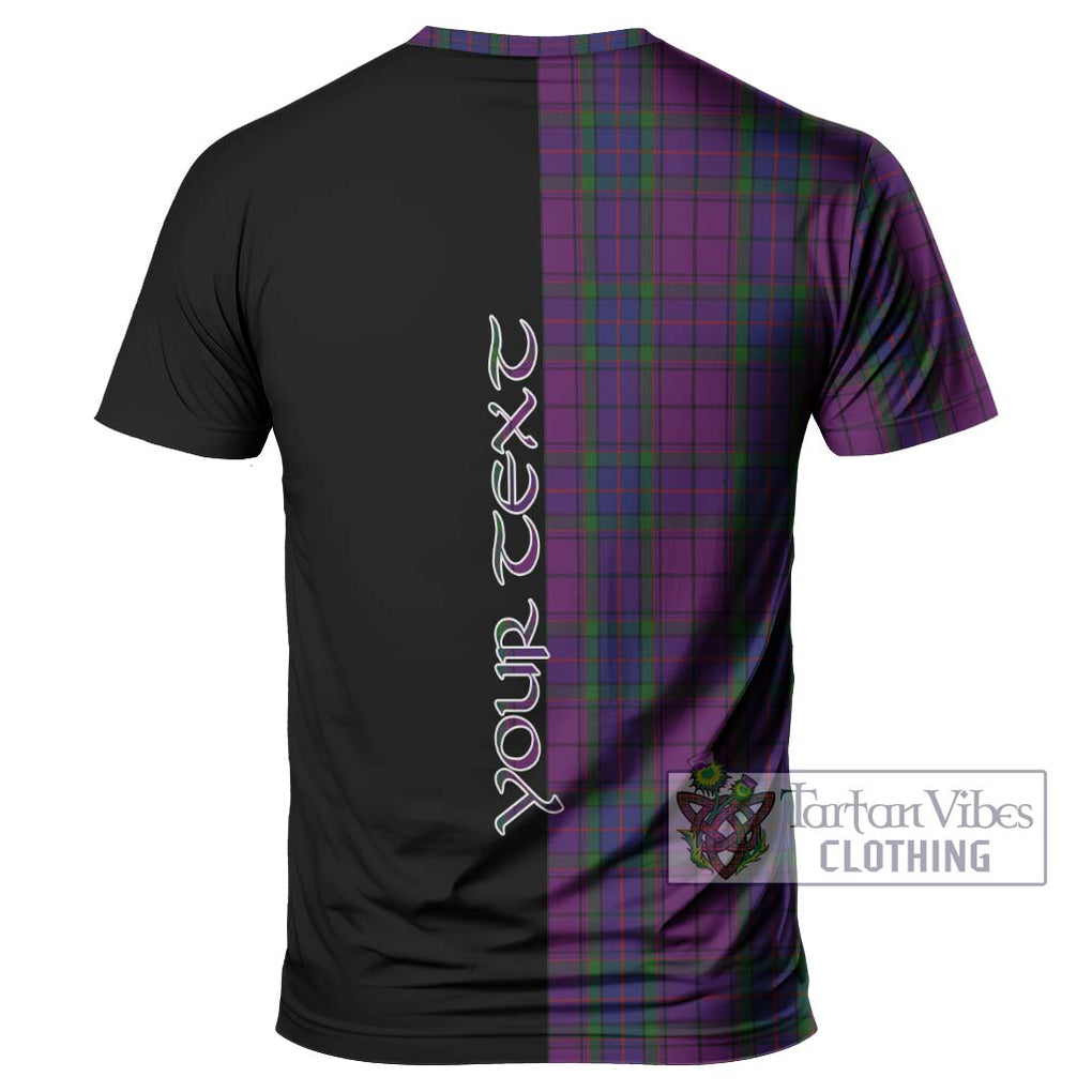 Wardlaw Tartan T-Shirt with Family Crest and Half Of Me Style - Tartanvibesclothing Shop