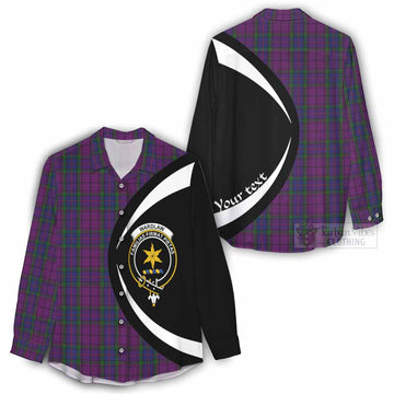 Wardlaw Tartan Women's Casual Shirt with Family Crest Circle Style