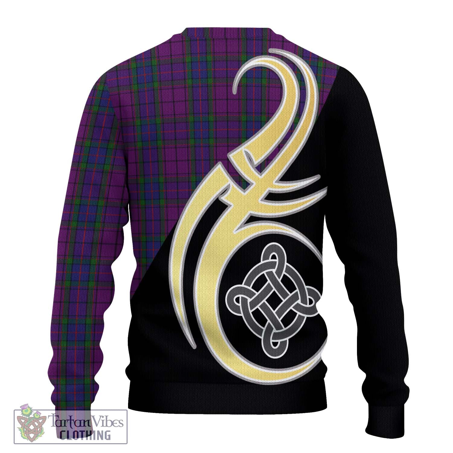 Wardlaw Tartan Knitted Sweater with Family Crest and Celtic Symbol Style - Tartan Vibes Clothing